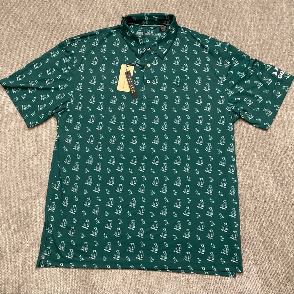 Swing Juice‎ Collection Performance Polo Shirt XXL Green Cash Golf NWT